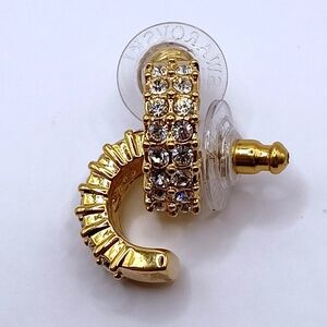 Swarovski Crystal Pavé Half-Hoop Earrings